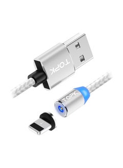 TOPK 3-In-1 Data Sync Charging Cable Silver 
