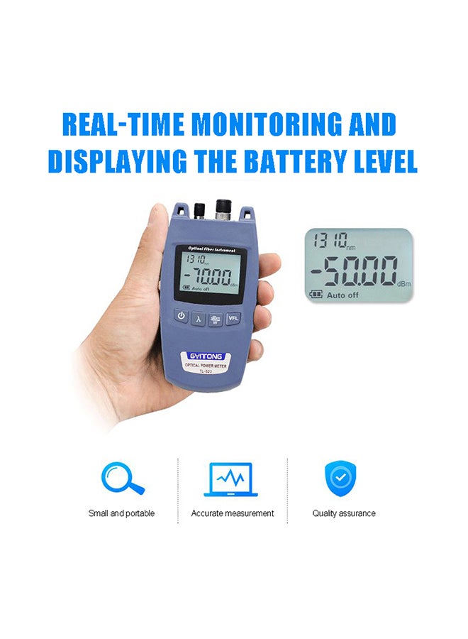 Generic TL-520 Handheld Optical Power Meter Fiber Light Decay Tester Blue 21x5x10centimeter  - Image 4