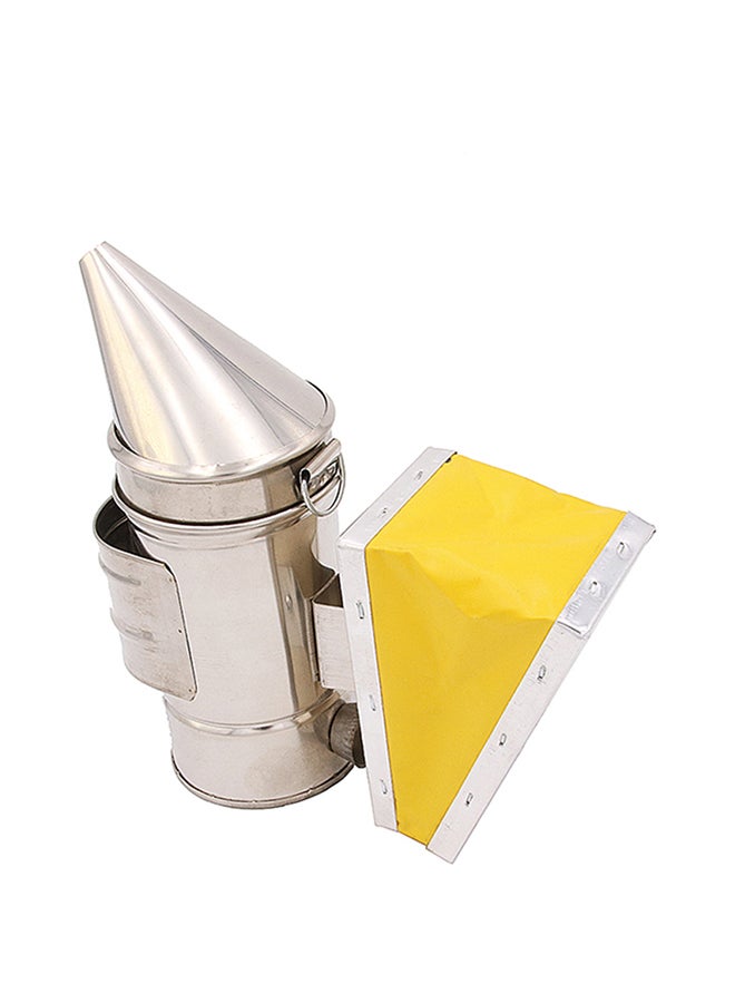 Beekeeping Equipment Bee Hive Smoker Chamber Silver/Yellow 19x10x15centimeter - Image 2