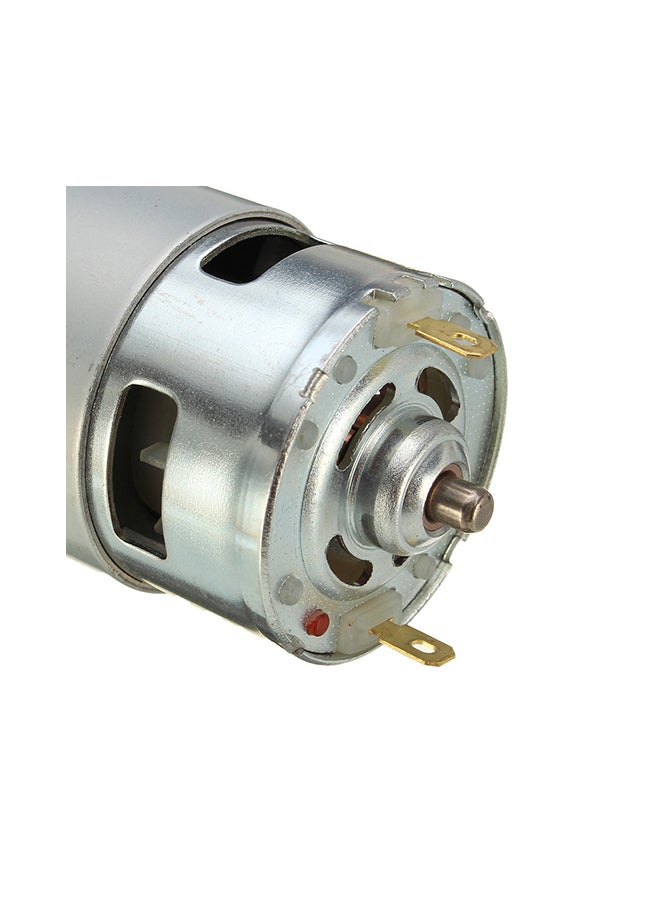 Generic - DC 12V-36V Ball Bearing Large Torque Low Noise DC Motor Silver 10x5x5centimeter - Image 1