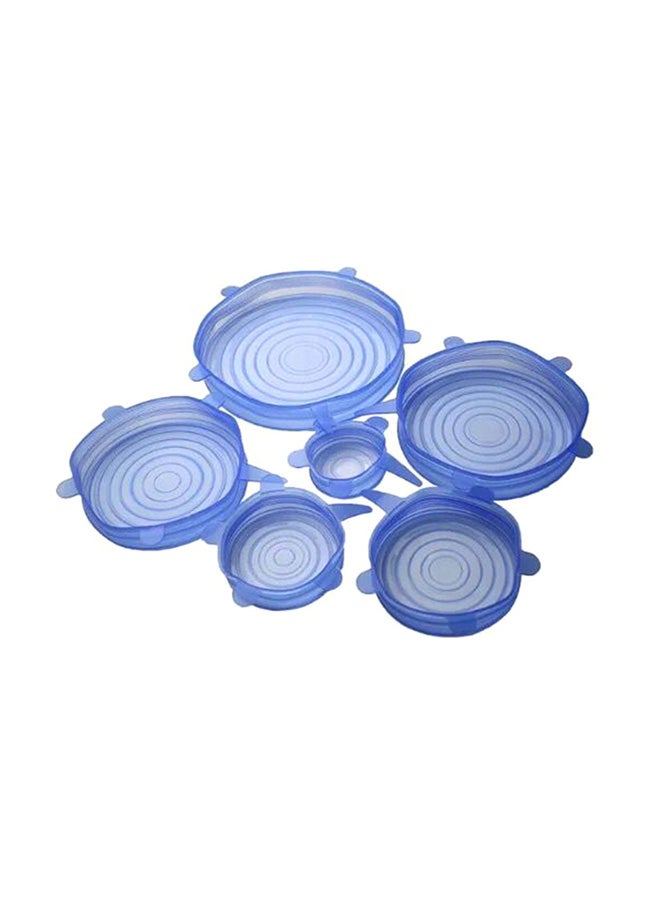 6-Piece Silicone Stretch Lids Blue 140grams - Image 1