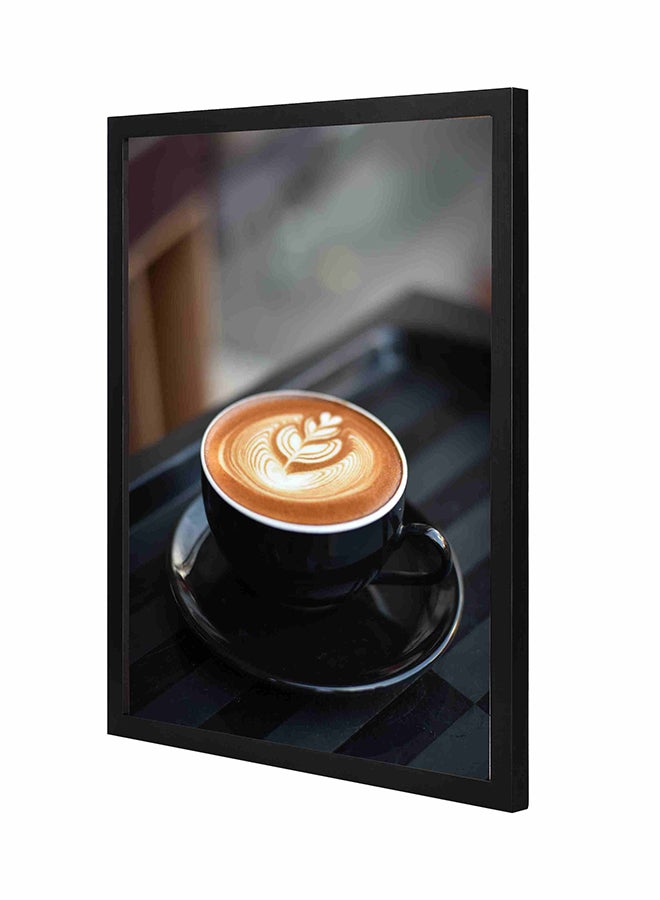 لوحة فنية لديكور الحائط بإطار خشبي تمثل قهوة لاتيه دارك متعدد الألوان 43x53Ø³Ù†ØªÙŠÙ…ØªØ±