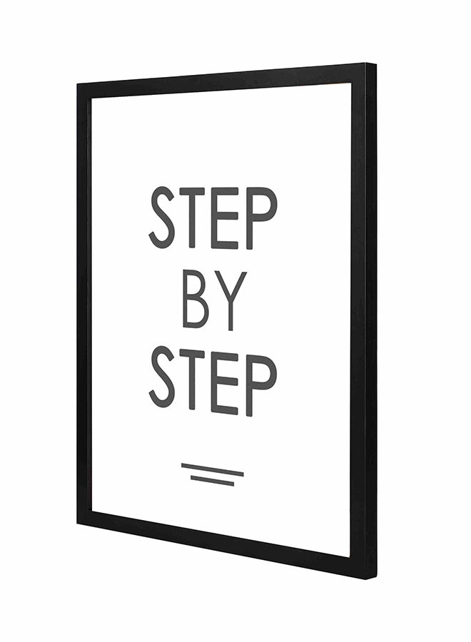 Step By Step Wall Art Painting With Pan Wooden Frame Multicolour 43x53cm