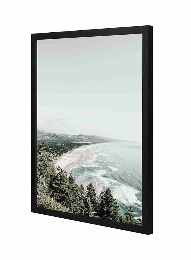 LOWHA See Wooden Framed Wall Art Painting Multicolour 43x53centimeter