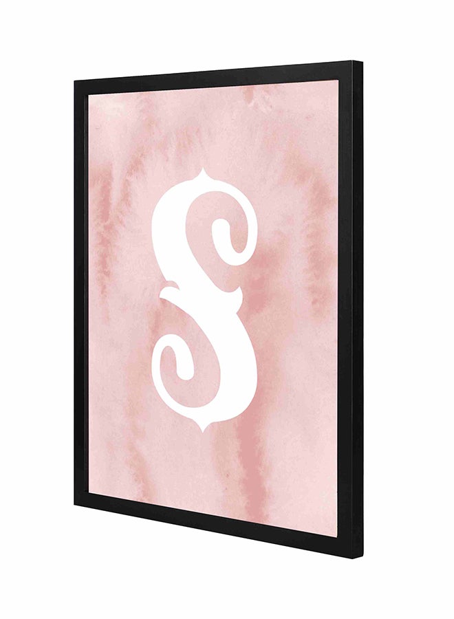 لوحة فنية لديكور الحائط بإطار خشبي أبيض/ أسود 43x53سم