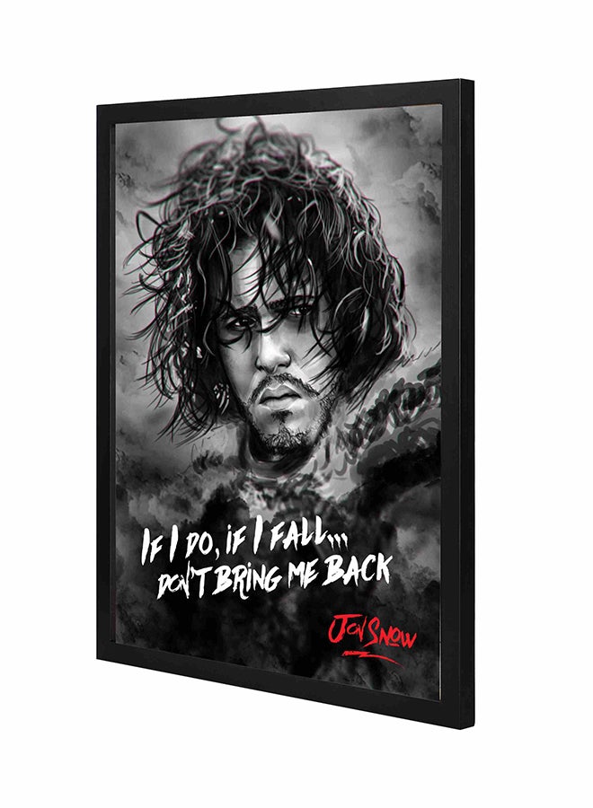 LOWHA Jon Snow Wooden Frame Wall Art Multicolour 43 x 53cm 
