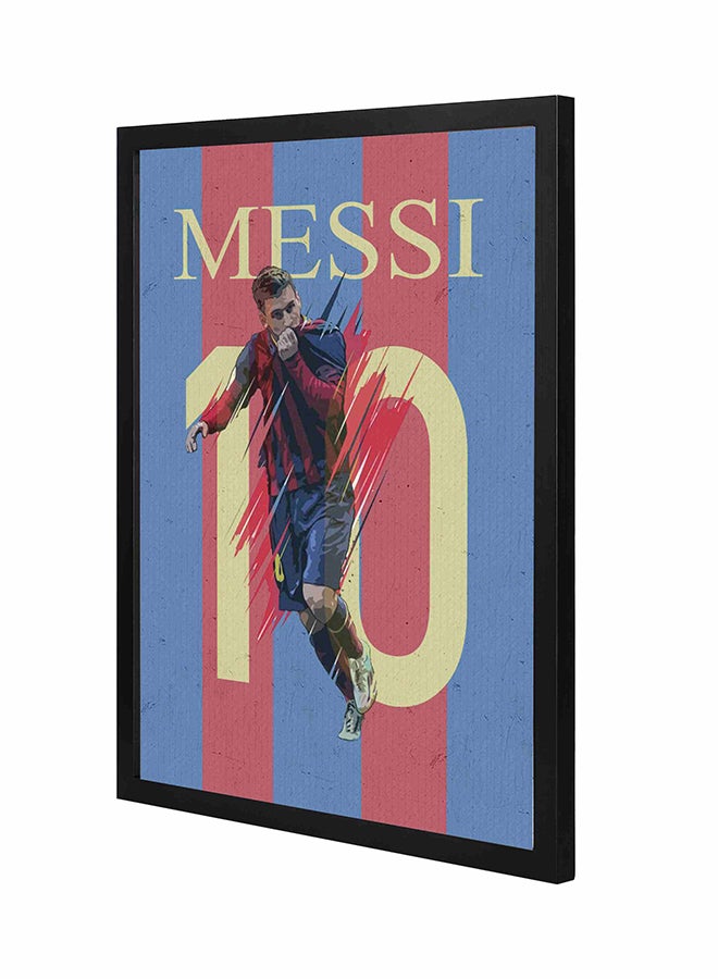 LOWHA Messi Number 10 Pan Wooden Framed Wall Art Painting Multicolour 43x53centimeter 