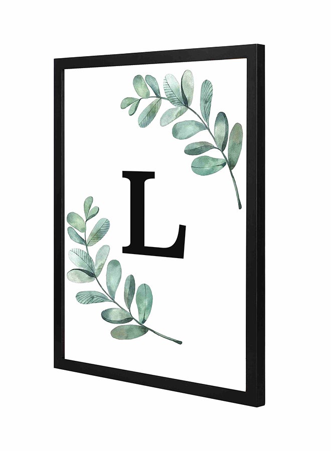 لوحة ديكور حائط بإطار خشبي بتصميم على شكل حرف L متعدد الألوان 43x53سم