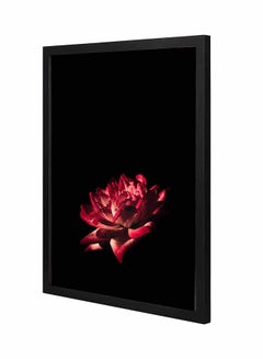 Red Flower Wooden Framed Wall Art Painting Black/Red 43x53cm