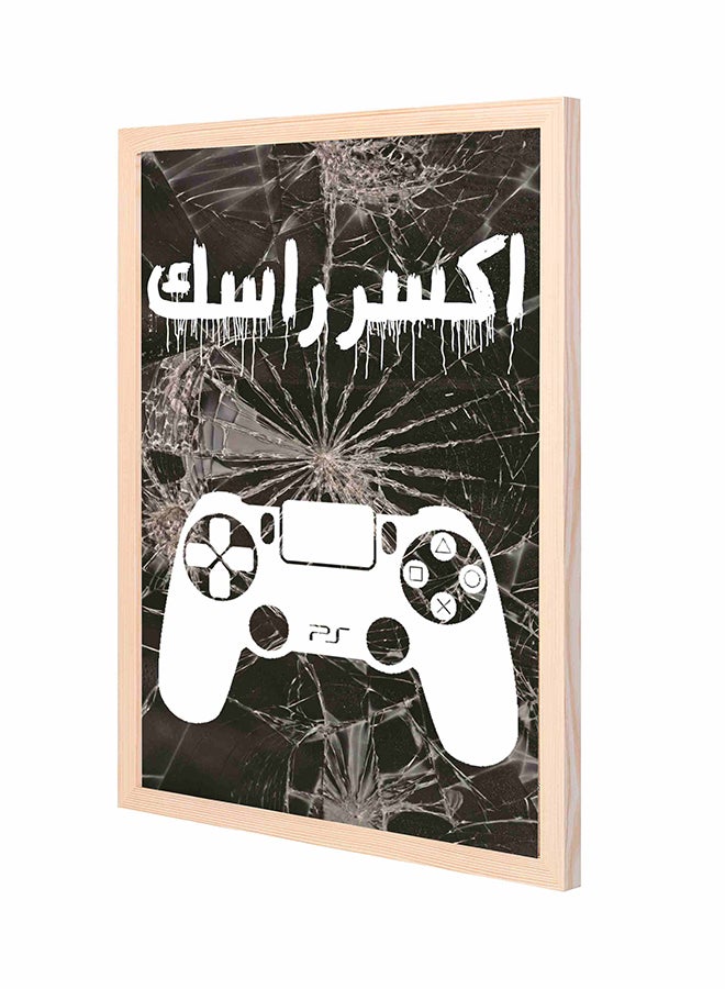 LOWHA I Will Broken Yor Headwall Art Painting With Pan Wooden  Frame Multicolour 43x53centimeter