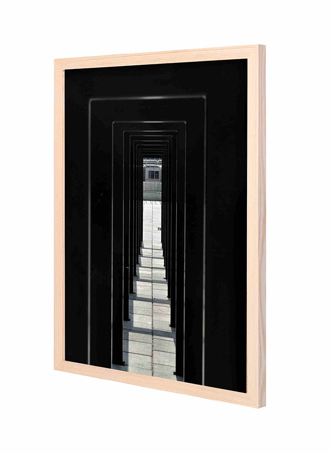 LOWHA Grey Hallway Wooden Frame Wall Art Multicolour 43x53cm