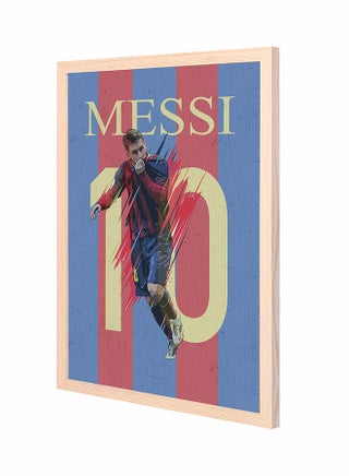 Messi Number 10 Pan Wooden Framed Wall Art Painting Multicolour 43x53cm - v1583418286/N35306141A_1