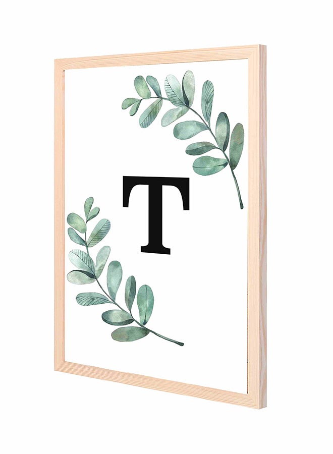 LOWHA T Wall Art Painting With Pan Wooden Frame Multicolour 43x53cm