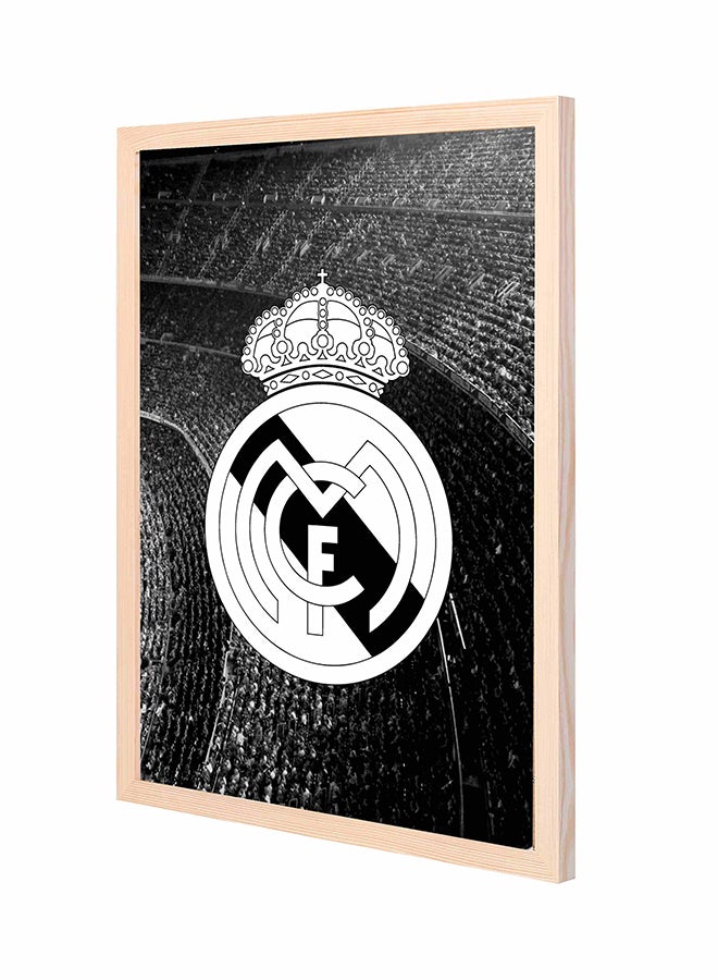 LOWHA Real Madrid Wall Art Black/White 43 x 53cm