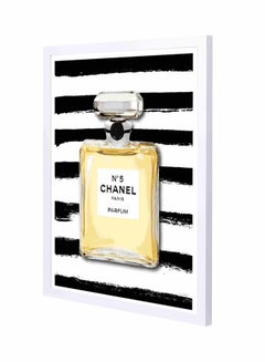 LOWHA N 5 Chanel  Wall Art Painting With Pan Wooden   Frame Multicolor 43x53centimeter 