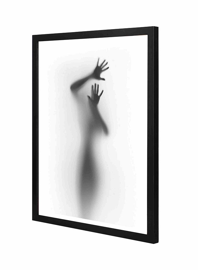 LOWHA In The Dark Pan Wooden Framed Wall Art Painting Black/White 43x53cm 