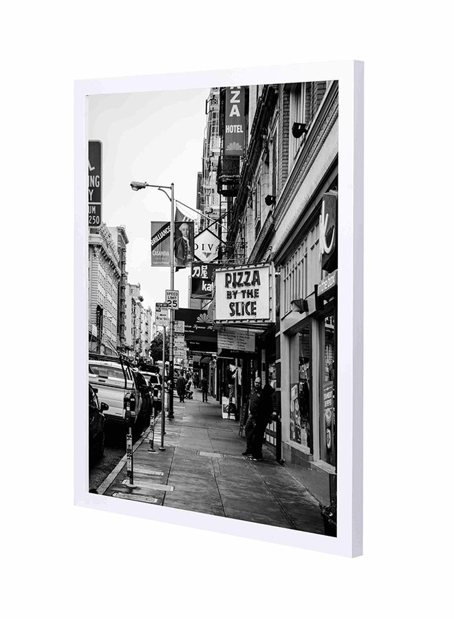 Decorative Printed Wooden Framed Wall Art Painting Black/White 43x53cm