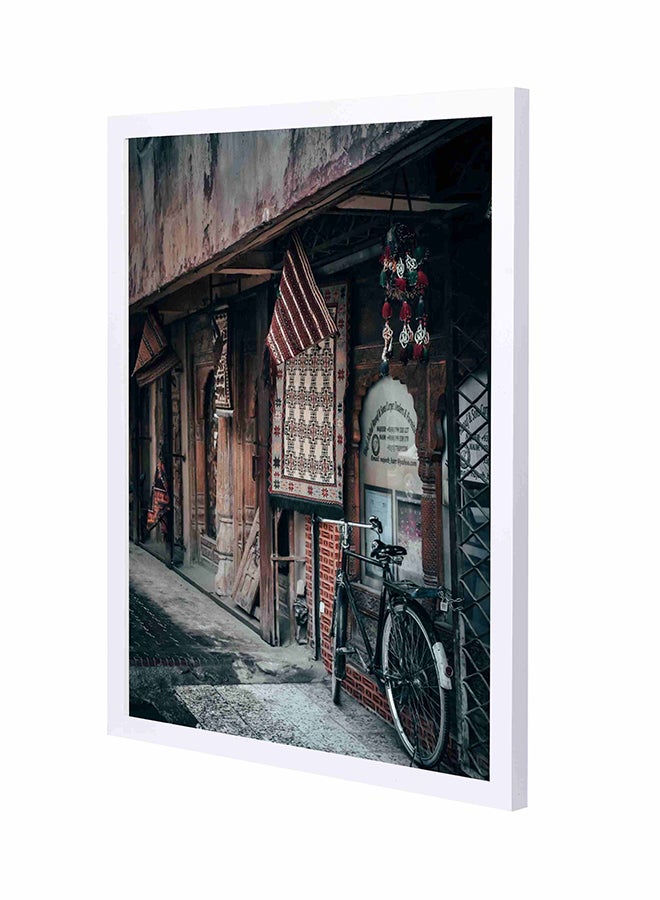 LOWHA Urban Road Way Pan Wooden Frame Wall Art Painting Multicolour 43x53cm 