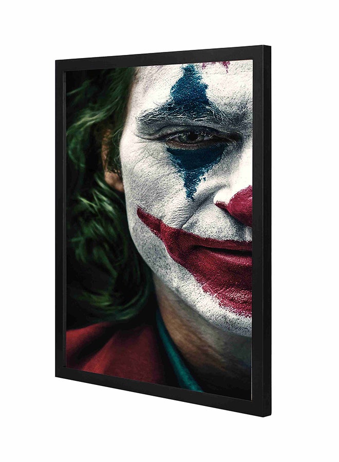لوحة فنية جدارية بإطار خشبي كامل تمثل شخصية الجوكر أبيض/أحمر 43x53Ø³Ù†ØªÙŠÙ…ØªØ±