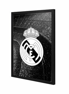 Real Madrid Wooden Frame Wall Art Multicolour 43x53centimeter