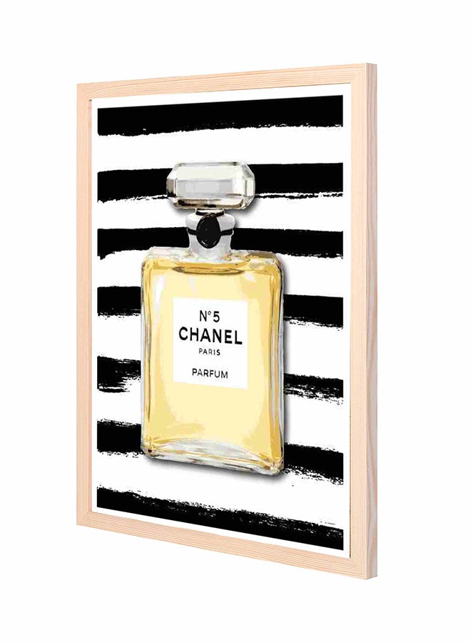 LOWHA N5 Chanel Perfume Wooden Frame Wall Art Painting Multicolour 43x53cm 