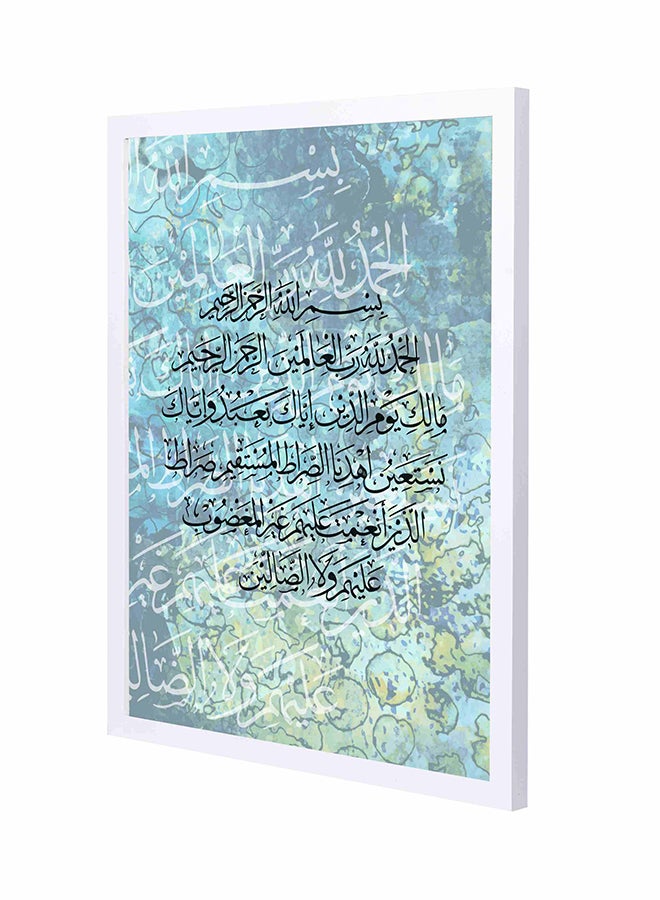 LOWHA Life Is Like Riding A Bicycle To Keep Your Balance You Must Keep Moving Wooden Framed Wall Art Painting Blue/Black 43x53cm 