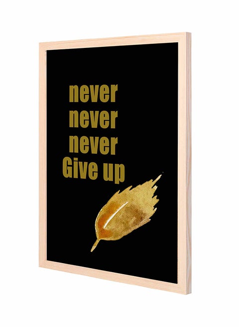 Never Give Upwall Art Painting With Pan Wooden  Frame Multicolour 43x53cm
