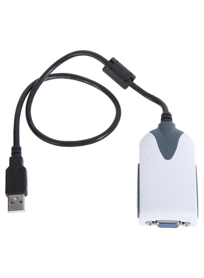 Generic USB 2.0 To VGA Display Adapter With Disc Driver CD UV180 Multicolour  - Image 2