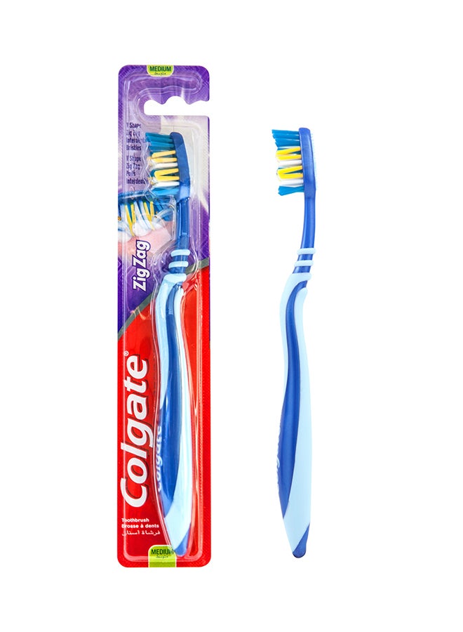 Buy Colgate Zigzag Flexible + Tongue Cleaner Medium Toothbrush Online ...