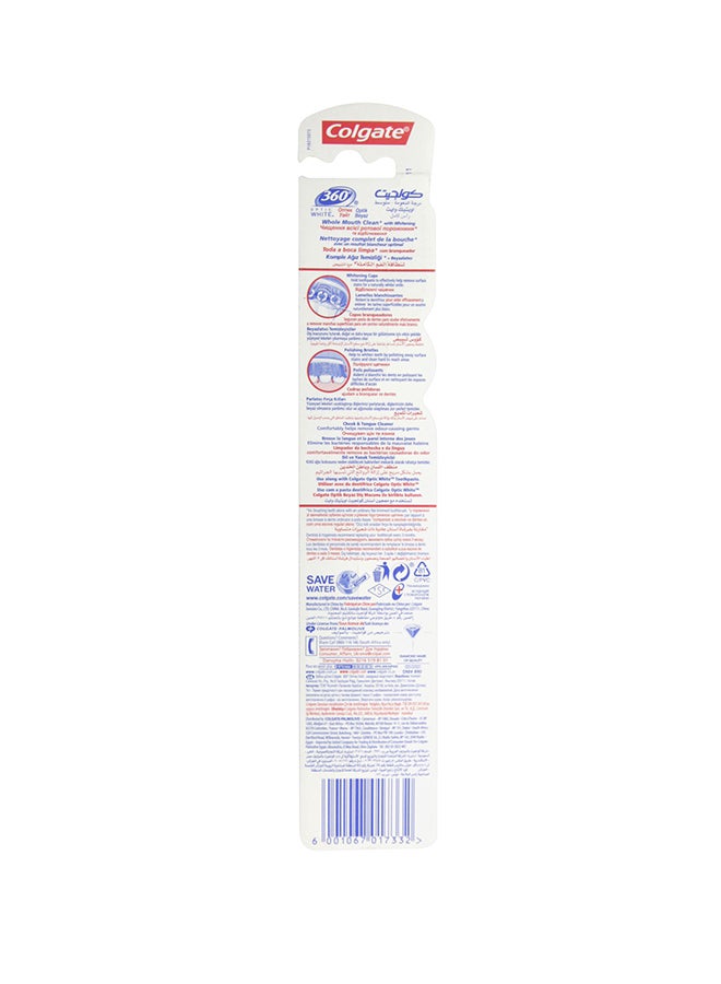 Colgate - 360 Optic White Medium Whitening Toothbrush Multicolour - Image 1