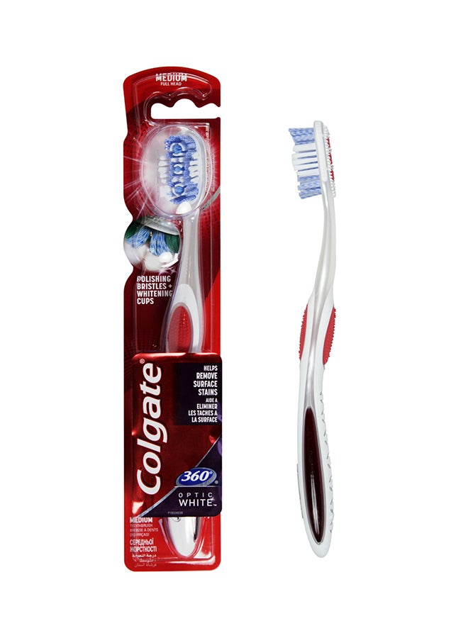 Colgate - 360 Optic White Medium Whitening Toothbrush Multicolour - Image 1