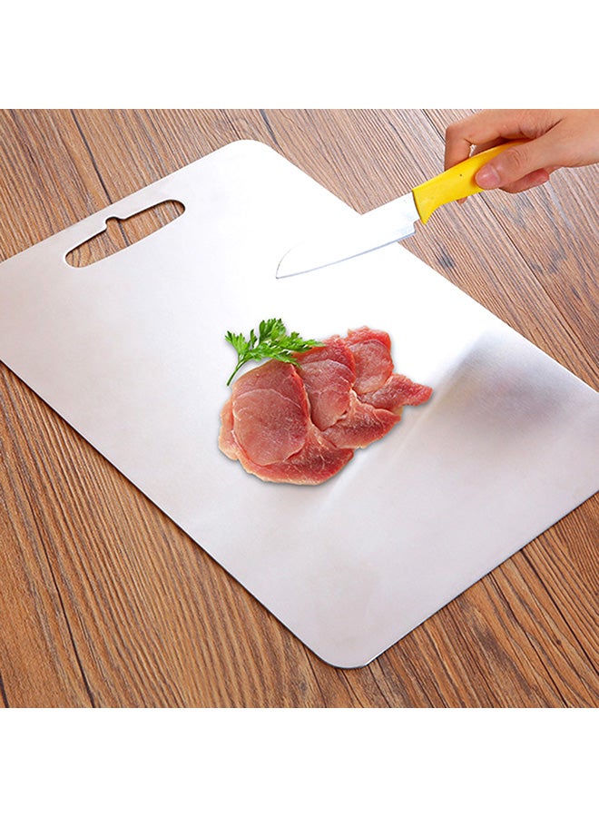 Stainless Steel Cutting Board Silver 1.8x280x390mm