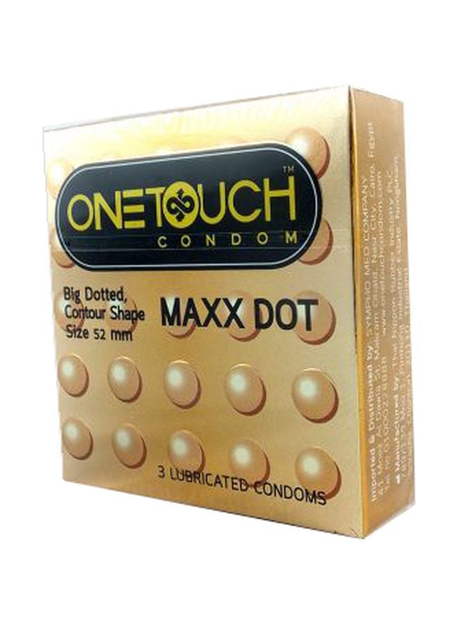 One Touch 3-Piece Maxx Dotted Condoms 