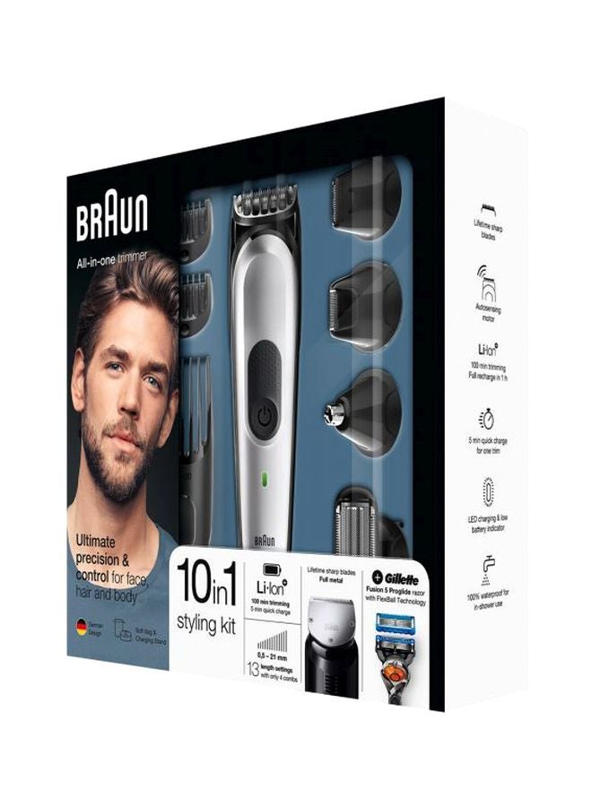 BRAUN 10-In-1 Trimmer Styling Kit Grey/Black/Silver - Image 2