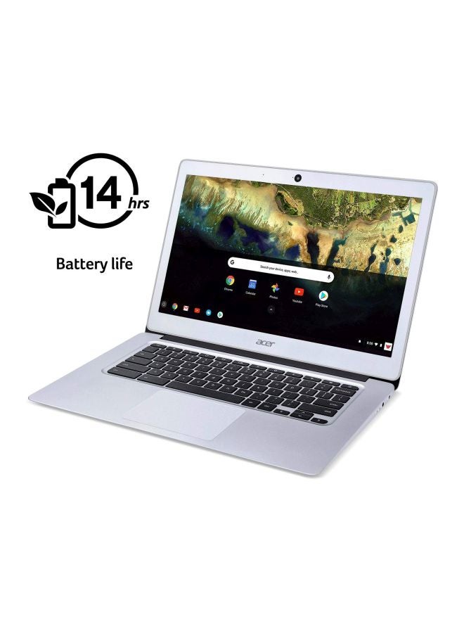 Chromebook 14 Laptop With 14-Inch Display, Celeron N3060 Processor/4GB RAM/16GB eMMC Flash Drive/Intel HD Graphics 400 Sparky Silver