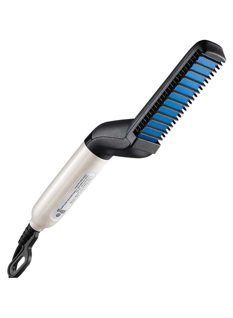 مشط كهربائي متعدد الإستخدامات  لتصفيف الشعر بسرعة أسود/أزرق/فضي - Image 1