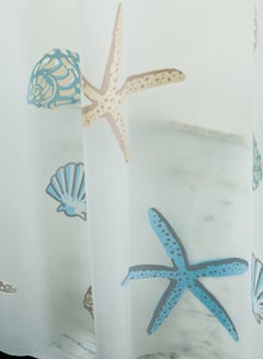 Starfish Printed Waterproof Peva Shower Curtains Multicolour 180 x 180centimeter - v1583490469/N20873307A_4