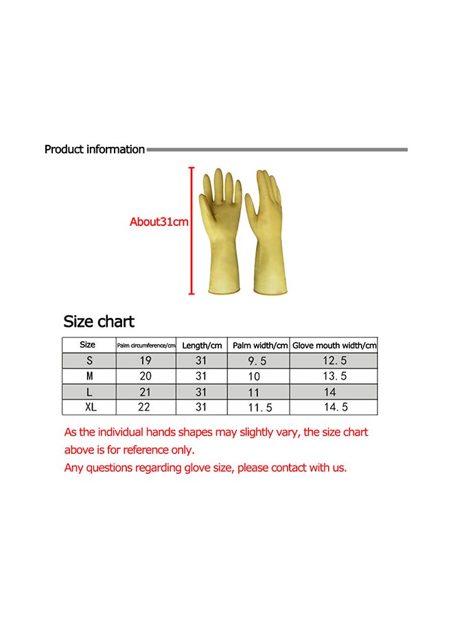 Household Long Sleeve Cleaning Glove Set Yellow XLcentimeter - Image 5