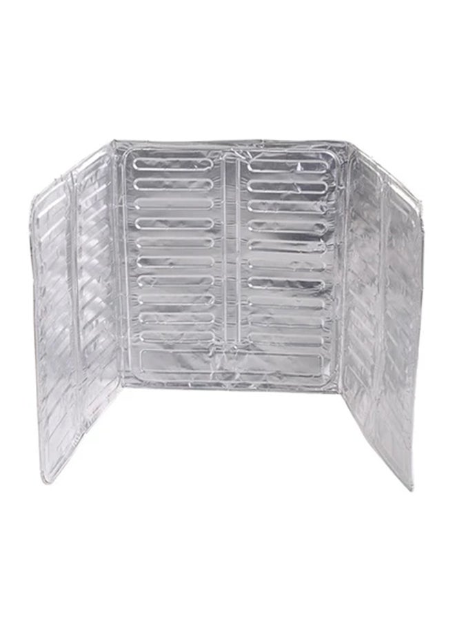 Rubik Aluminum Foil Gas Stove Oil Splatter Shield Silver 84 x32.50centimeter 