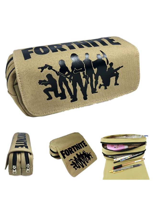 مقلمة أقلام الرصاص مطبوعة بكلمة "Fortnite" بني/أسود  - Image 2