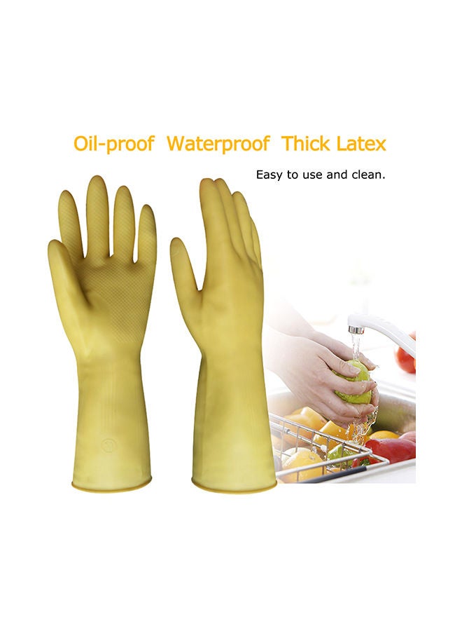 Household Long Sleeve Cleaning Glove Set Yellow XLcm  - Image 5