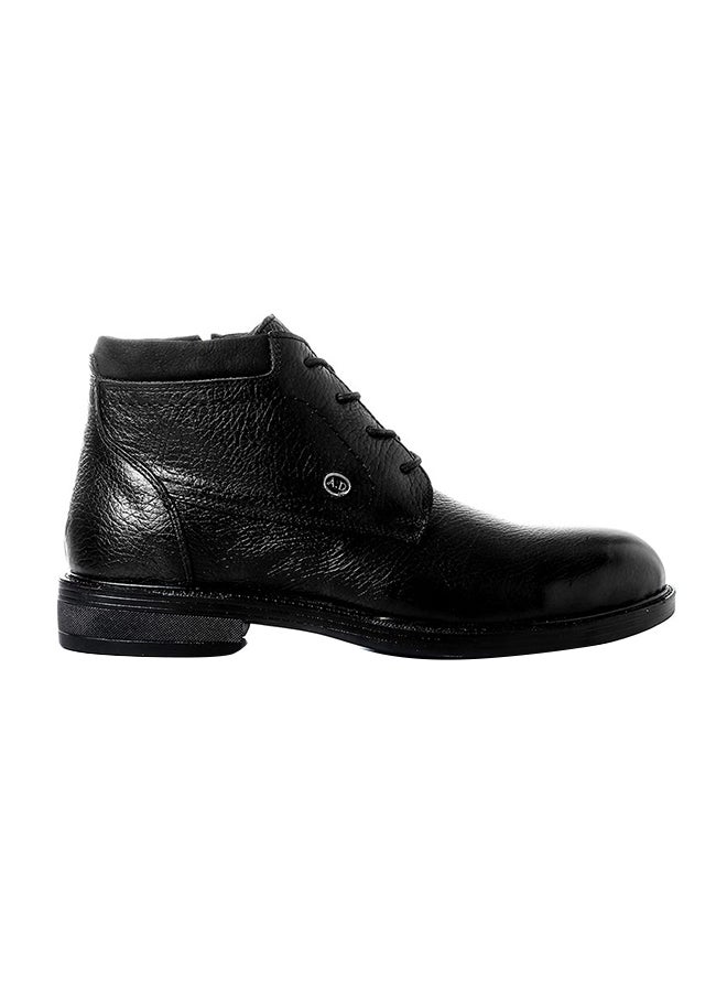 Alba Leather Lace Up Ankle Boot Black  - Image 1
