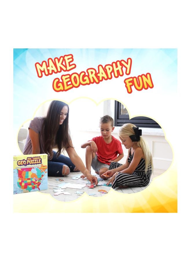 Geotoys 69-Piece USA And Canada GeoPuzzle GEO 104 - Image 2
