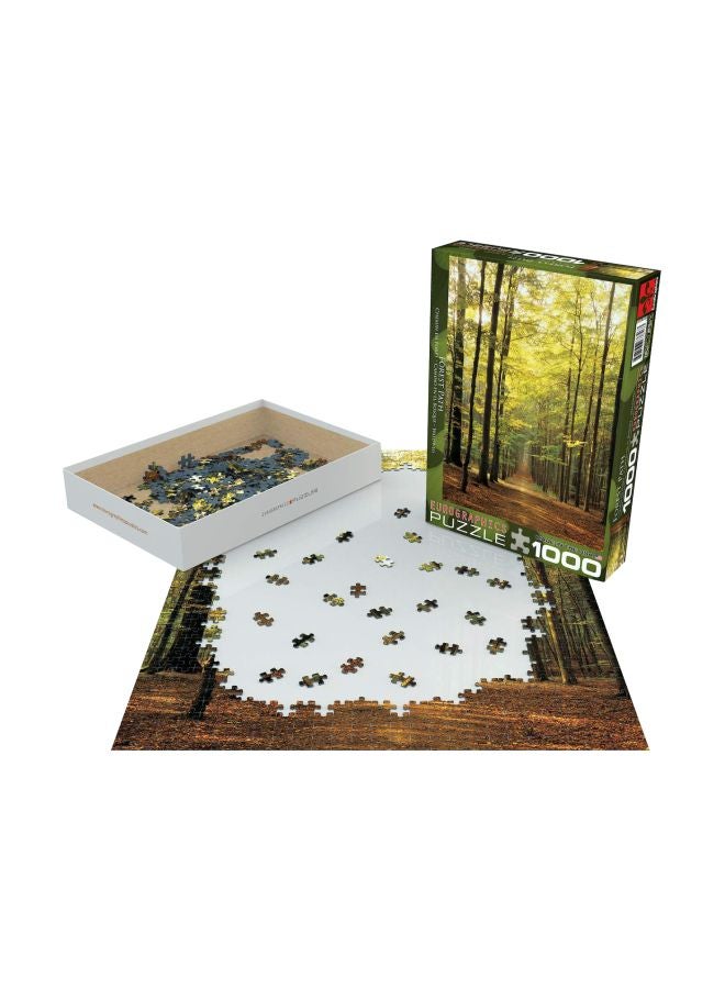 يورو جرافيكس أحجية تركيب صور بتصميم طريق في الغابة من 1000 قطعة طراز EUROPZ-3846 - Image 1