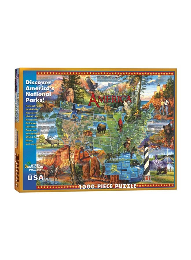 وايت ماونتن بازل أحجية تركيب الصور بتصميم صور مجمعة للحدائق الوطنية الأمريكية من 1000 قطعة 530 - Image 2
