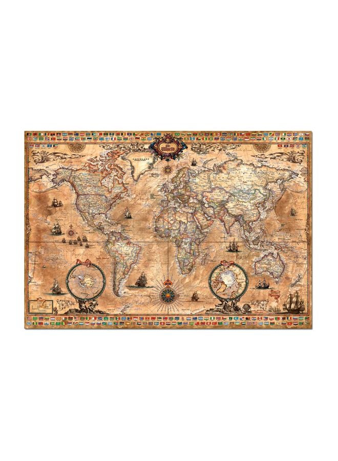 ايديوسا مجموعة أحجية تركيب الصور المقطعة بتصميم خريطة العالم العتيقة مكونة من 1000 قطعة طراز 15159 - Image 2