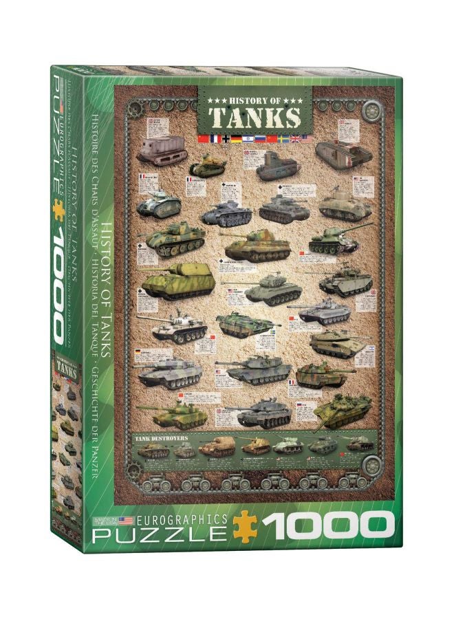 يورو جرافيكس مجموعة بازل تركيب الصور المقطعة بتصميم تاريخ الدبابات مكونة من 1000 قطعة طراز 6000-0381 - Image 3