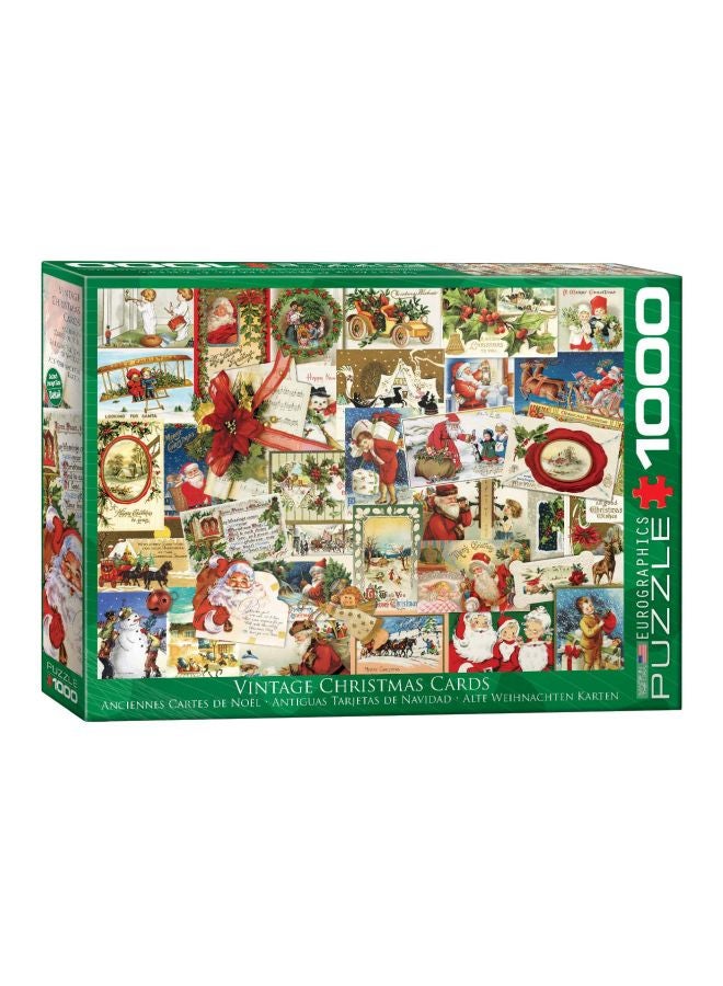 يورو جرافيكس مجموعة ألغاز بطاقات الكريسماس بتصميم كلاسيكي مكون من 1000 قطعة - Image 3