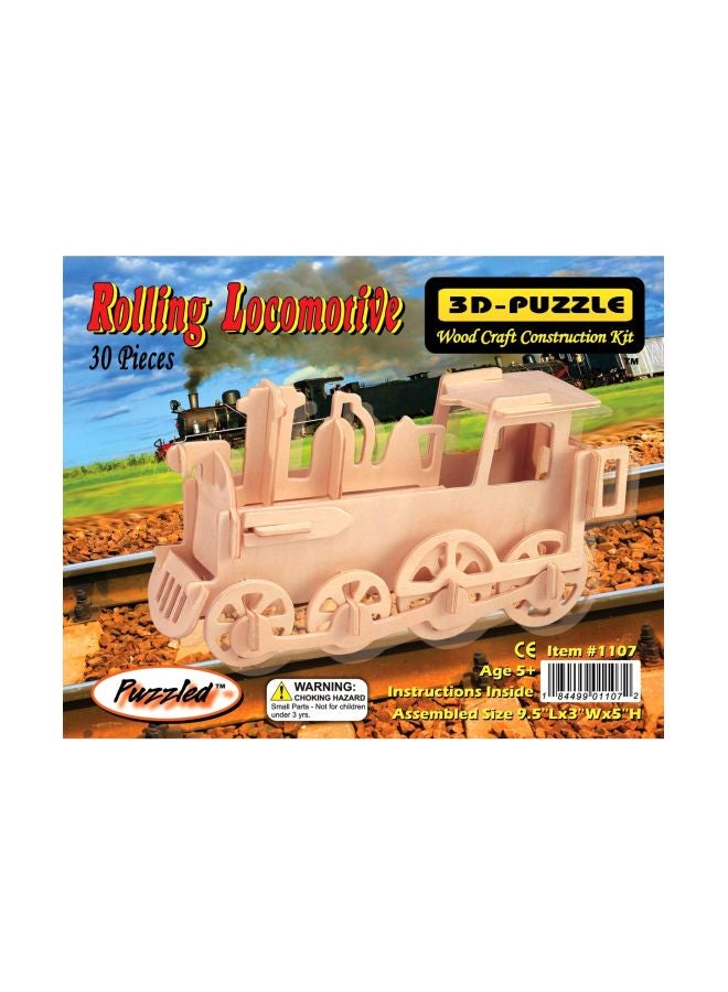 Puzzled 30-Piece Rolling Locomotive 3D Puzzle P1107-1 - Image 2