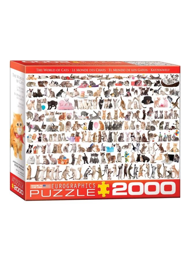 eurographics 2000-Piece The World Of Cats Jigsaw Puzzle Set 8220-0580 - Image 1
